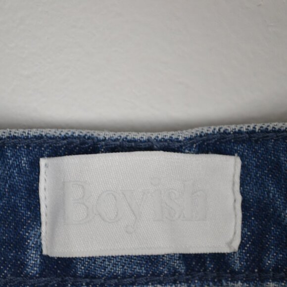 Boyish The Charley Anthropologie High Rise Button Fly Womens 32 Raw Hem Wide Leg - Picture 9 of 10